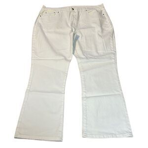 DG2 Diane Gilman White Jeans, Bootcut, 24W